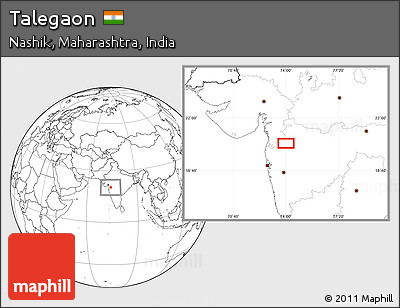 Blank Location Map of Talegaon