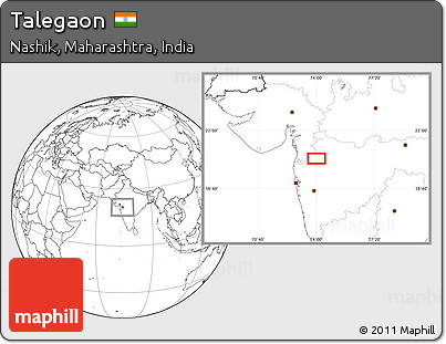 Blank Location Map of Talegaon