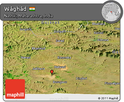 Satellite Panoramic Map of Wāghād