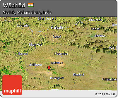 Satellite Panoramic Map of Wāghād