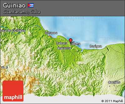 Physical 3D Map of Güiniao