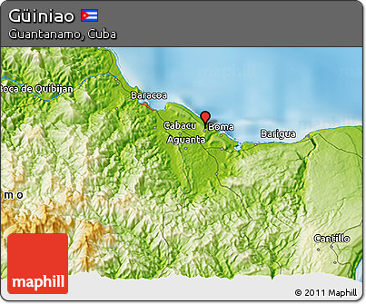Physical 3D Map of Güiniao