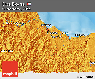 Political 3D Map of Dos Bocas