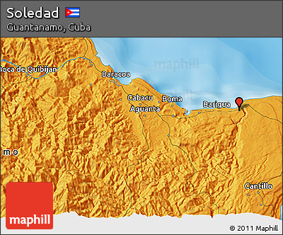 Political 3D Map of Soledad
