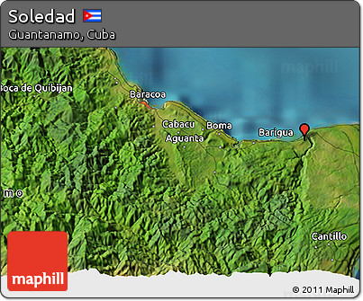 Satellite 3D Map of Soledad