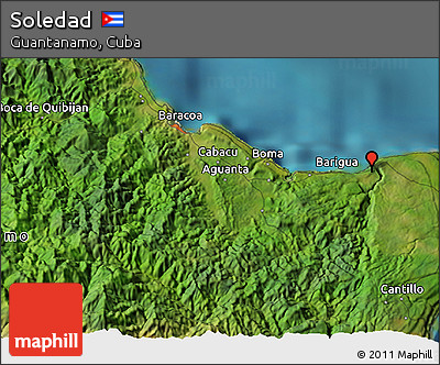 Satellite 3D Map of Soledad