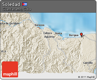 Shaded Relief 3D Map of Soledad