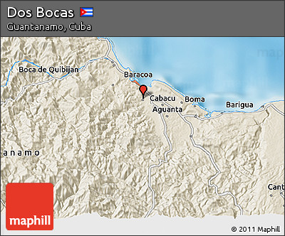 Shaded Relief 3D Map of Dos Bocas