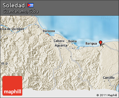 Shaded Relief 3D Map of Soledad