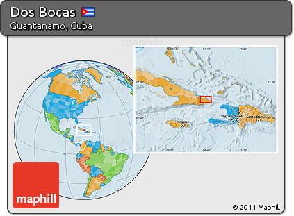 Political Location Map of Dos Bocas