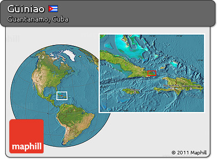 Satellite Location Map of Güiniao