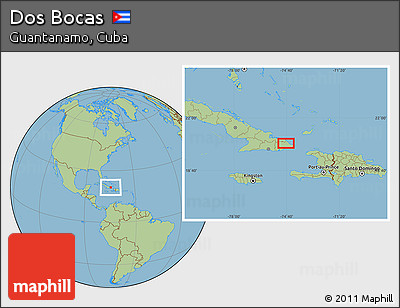 Savanna Style Location Map of Dos Bocas