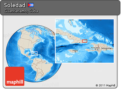 Shaded Relief Location Map of Soledad