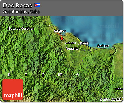 Satellite Map of Dos Bocas