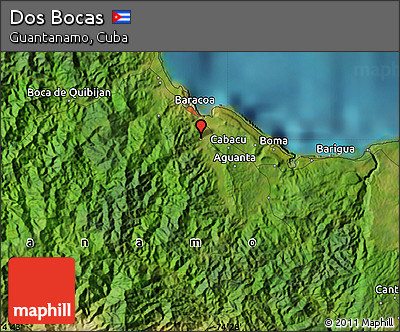 Satellite Map of Dos Bocas
