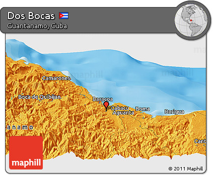Political Panoramic Map of Dos Bocas