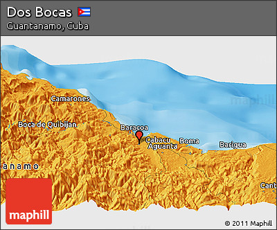 Political Panoramic Map of Dos Bocas