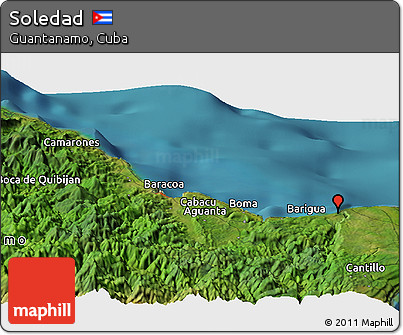 Satellite Panoramic Map of Soledad