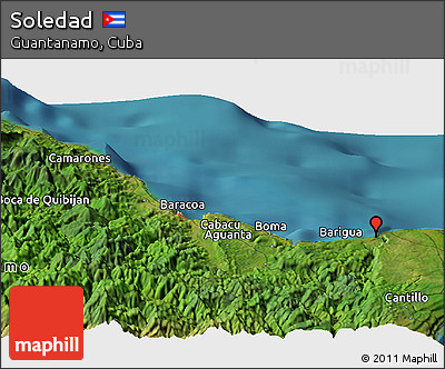 Satellite Panoramic Map of Soledad