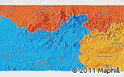 Political 3D Map of Corcobado