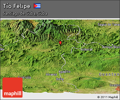 Satellite Panoramic Map of Tío Felipe