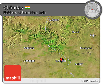 Satellite 3D Map of Chāndas