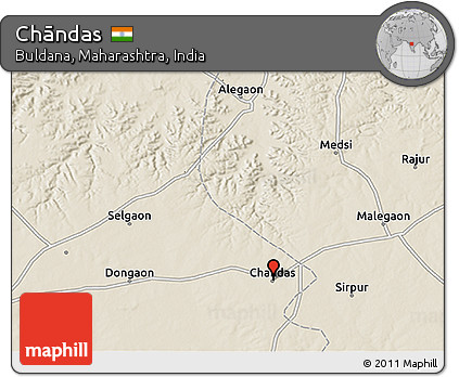 Shaded Relief 3D Map of Chāndas