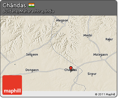 Shaded Relief 3D Map of Chāndas