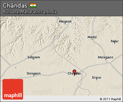 Shaded Relief 3D Map of Chāndas