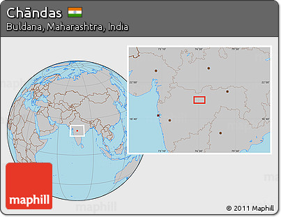 Gray Location Map of Chāndas