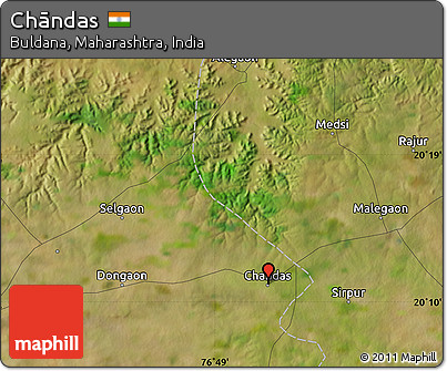 Satellite Map of Chāndas