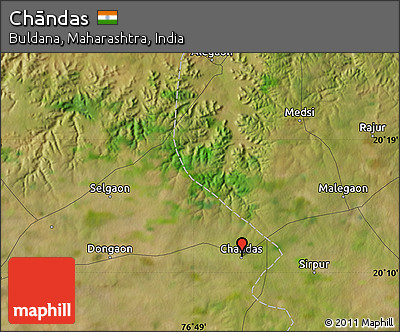 Satellite Map of Chāndas