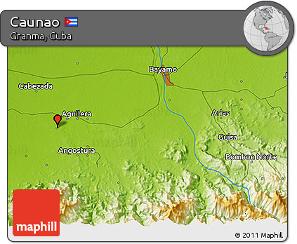 Physical 3D Map of Caunao