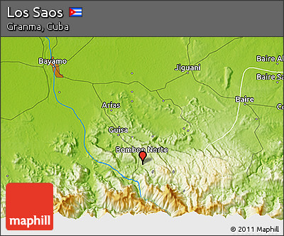 Physical 3D Map of Los Saos