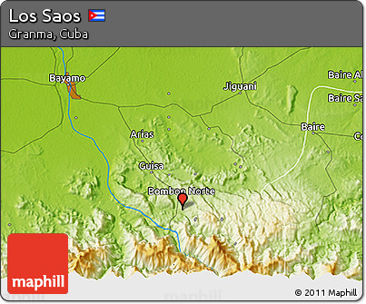 Physical 3D Map of Los Saos