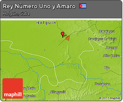 Physical 3D Map of Rey Número Uno Y Amaro