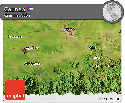 Satellite 3D Map of Caunao