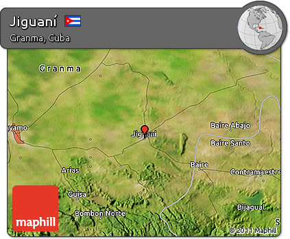 Satellite 3D Map of Jiguaní