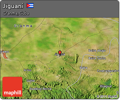 Satellite 3D Map of Jiguaní