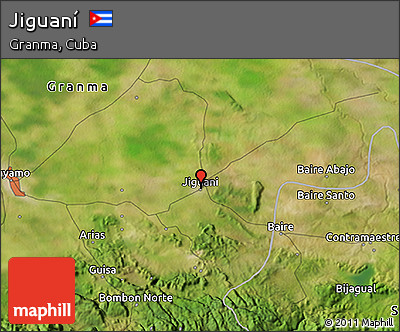 Satellite 3D Map of Jiguaní
