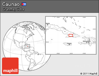 Blank Location Map of Caunao