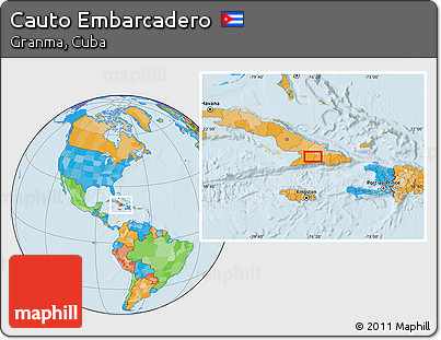 Political Location Map of Cauto Embarcadero
