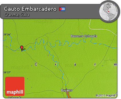 Physical Map of Cauto Embarcadero