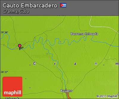 Physical Map of Cauto Embarcadero