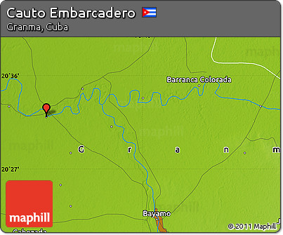 Physical Map of Cauto Embarcadero