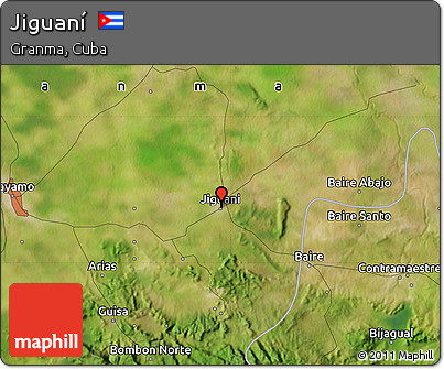 Satellite Map of Jiguaní