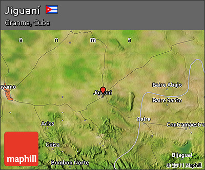 Satellite Map of Jiguaní