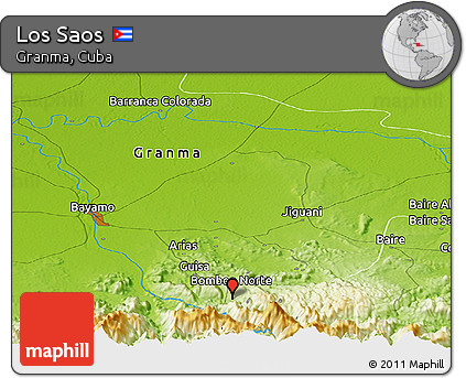 Physical Panoramic Map of Los Saos