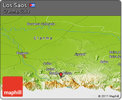 Physical Panoramic Map of Los Saos