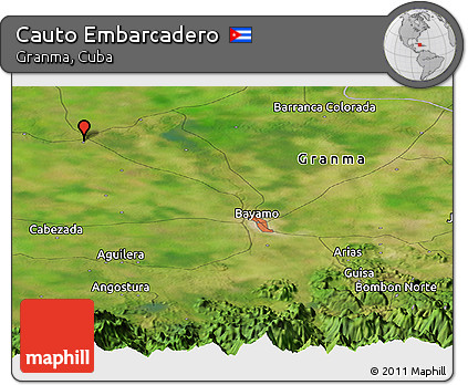 Satellite Panoramic Map of Cauto Embarcadero